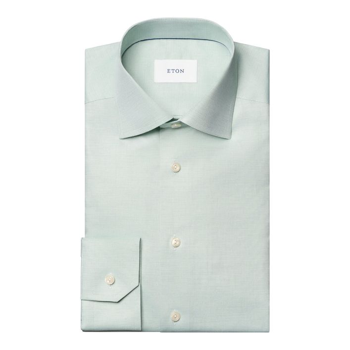 Solid Wrinkle Resistant Oxford fra Eton