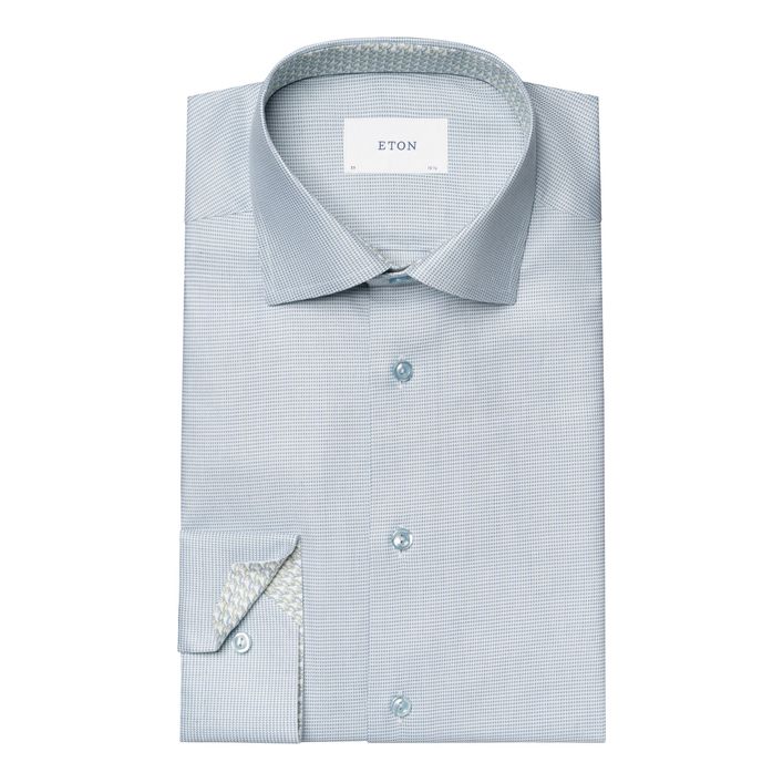 Semi Solid Effect Dobby Shirt fra Eton