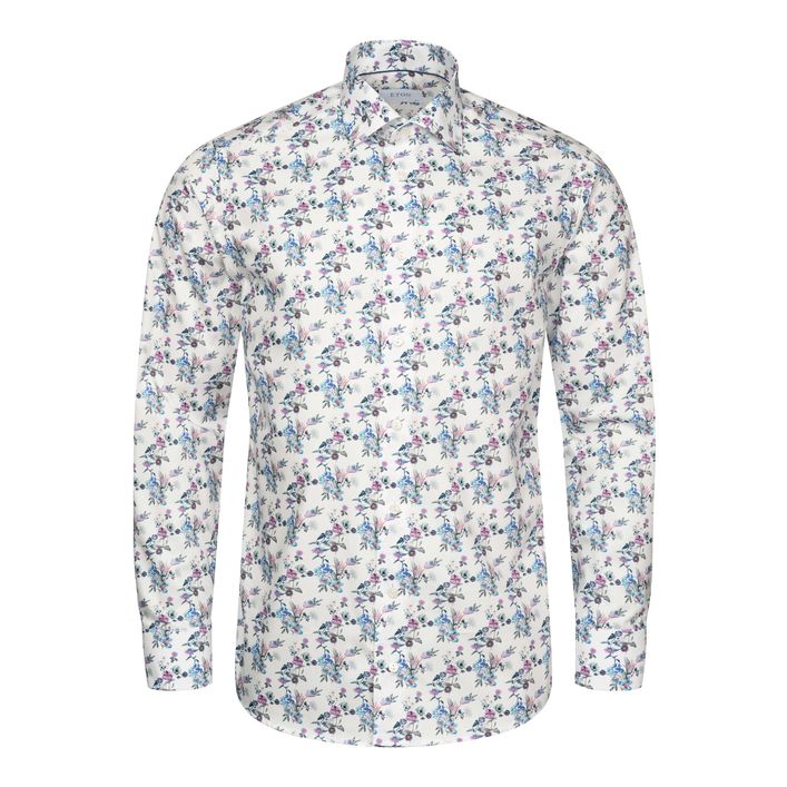 Floral Print Twill Shirt fra Eton