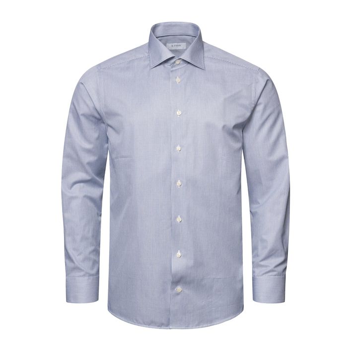 Fine Stripe Signature Twill Shirt   A New Version Of Our Signature Twill Shirt. fra Eton