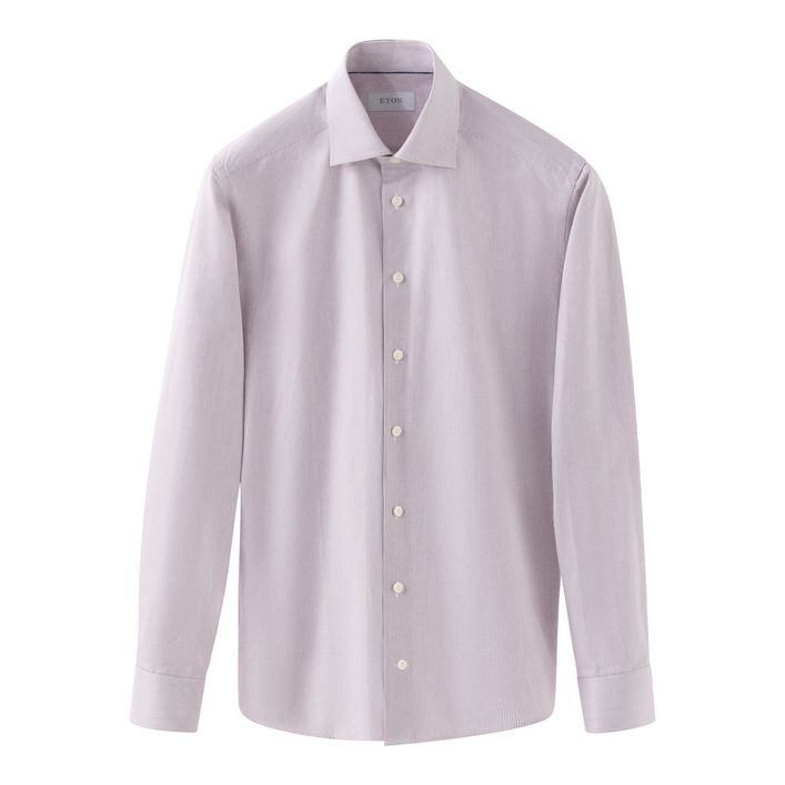 Fine Stripe Signature Twill Shirt   A New Version Of Our Signature Twill Shirt. fra Eton
