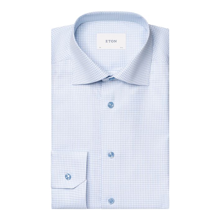Check Signature Dobby Shirt fra Eton