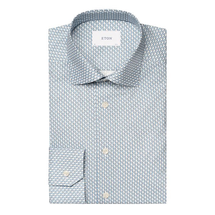 Parrot Print Signature Twill Shirt fra Eton