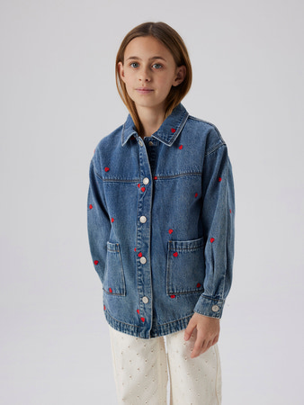 Hjerte Denim Jakke Mandy Medium Blue Denim Heart fra Name It