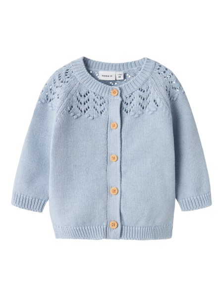 Strik Cardigan Bimolly Subdued Blue fra Name It