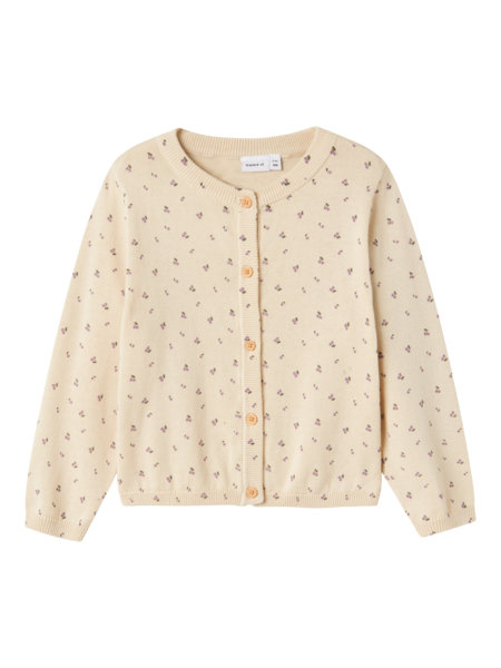 Strik Cardigan Basine Summer Sand fra Name It