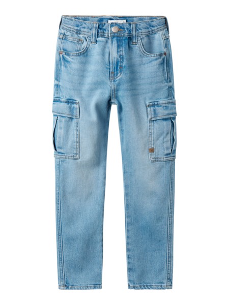 Tapered Cargo Jeans Silas Light Blue Denim fra Name It
