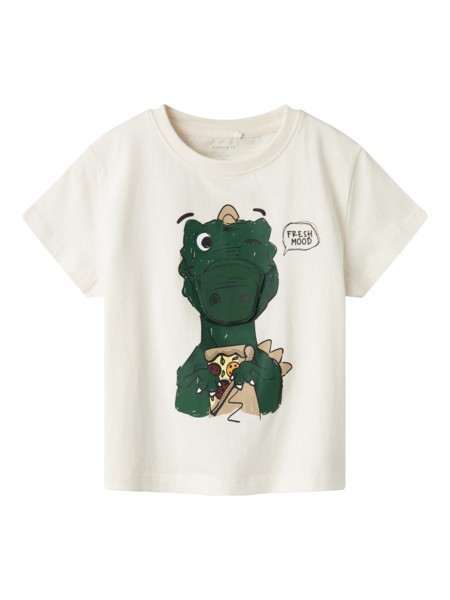 Dino T Shirt Brett Cloud Dancer fra Name It