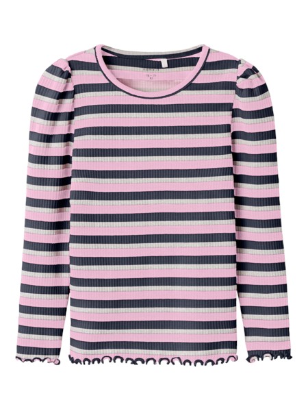 Glimmer Rib Bluse Balisa Dark Sapphire fra Name It