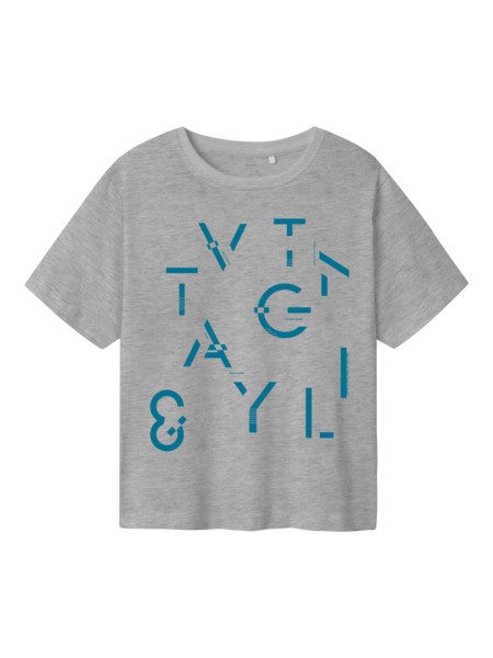 T Shirt Bennibo Light Grey Melange fra Name It
