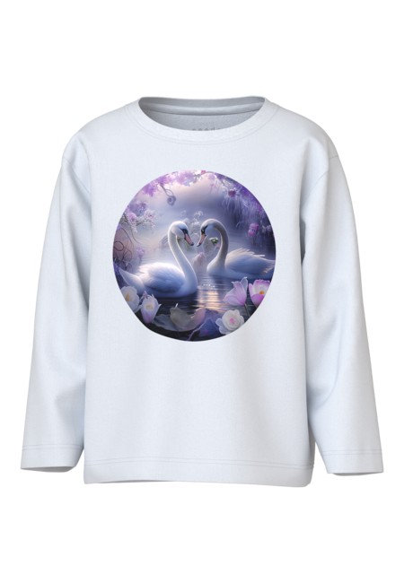 Langærmet Bluse Votea Bright White fra Name It