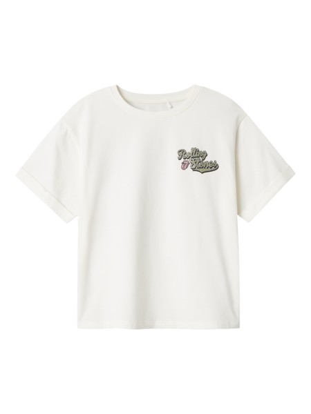 Rolling Stones T Shirt Jill Cloud Dancer fra Name It