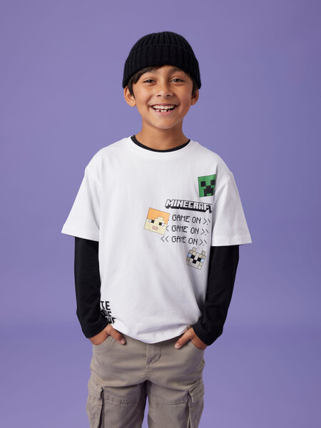 Minecraft T Shirt Jafar Bright White fra Name It