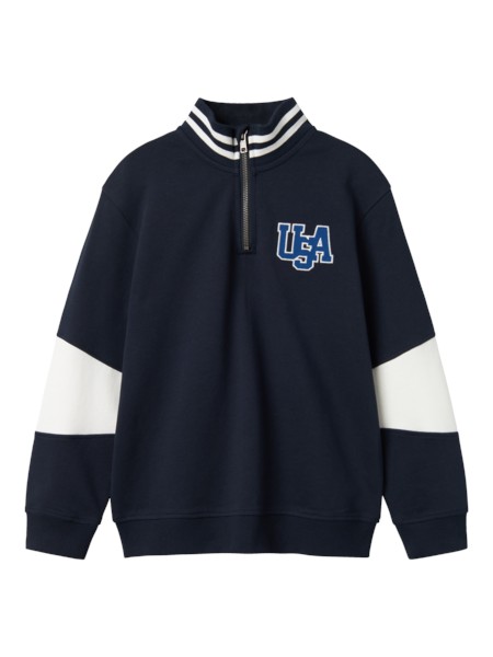 Half Zip Sweatshirt Beliam Navy Blazer fra Name It