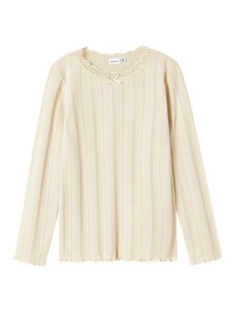 Hulmønster Bluse Freda Summer Sand fra Name It