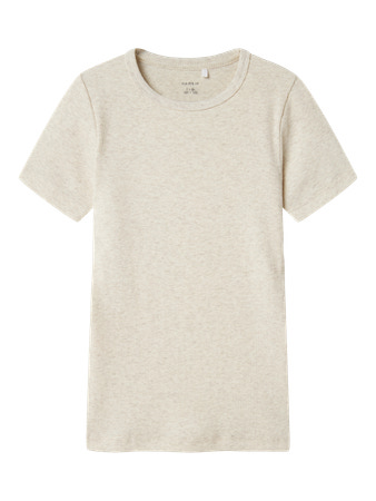 Rib T Shirt Nakal Peyote Melange fra Name It
