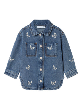 Sommerfugle Denim Jakke Nina Medium Blue Denim fra Name It