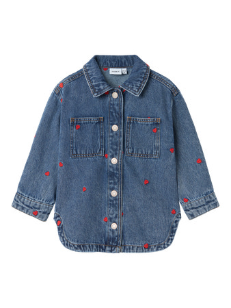 Hjerte Denim Jakke Medium Blue Denim fra Name It