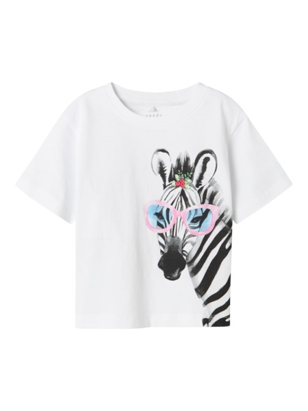 T Shirt Votea Bright White Zebra fra Name It