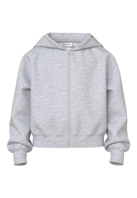 Sweat Cardigan Mille Light Grey Melange fra Name It