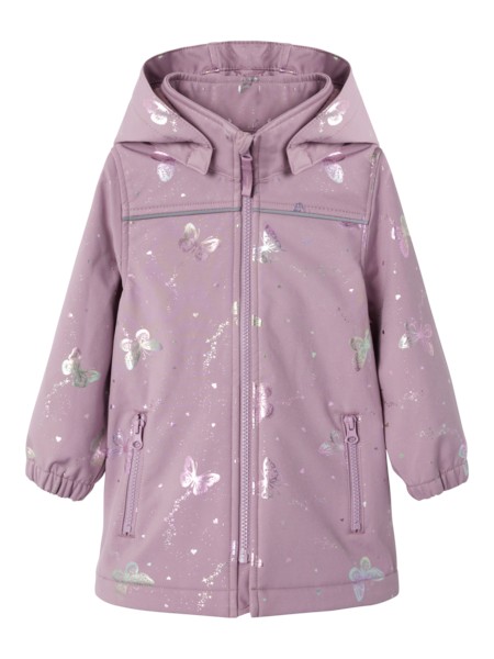 Lang Folie Softshell Jakke Alfa08 Elderberry fra Name It