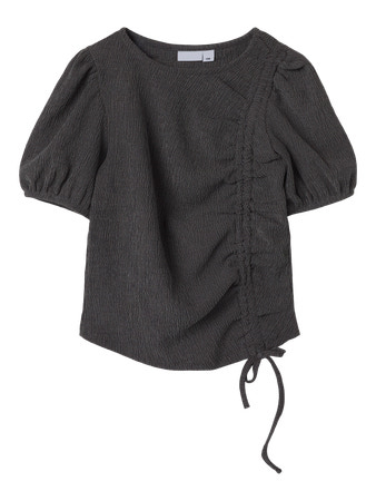 Snøre T Shirt Sonia Dark Grey Melange fra Name It