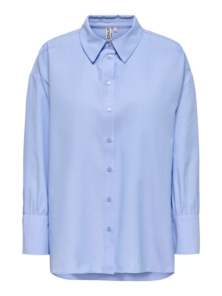Oversize Oxford Skjorte Lina Hydrangea fra Only