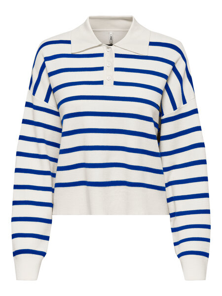 Strik Poloshirt Lucy Cloud Dancer fra Only