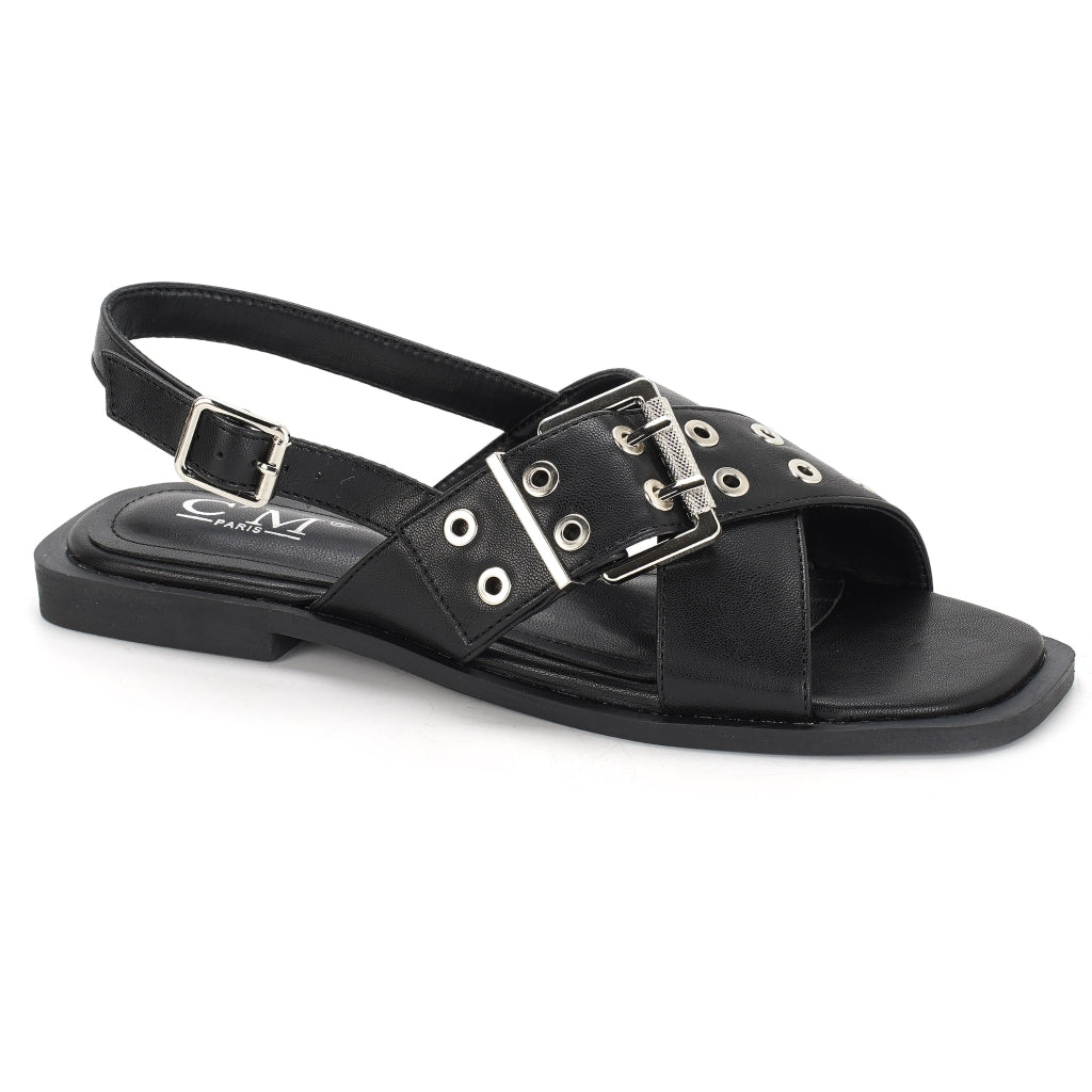 Felicia Dame Sandaler 8328   Black fra Shoes