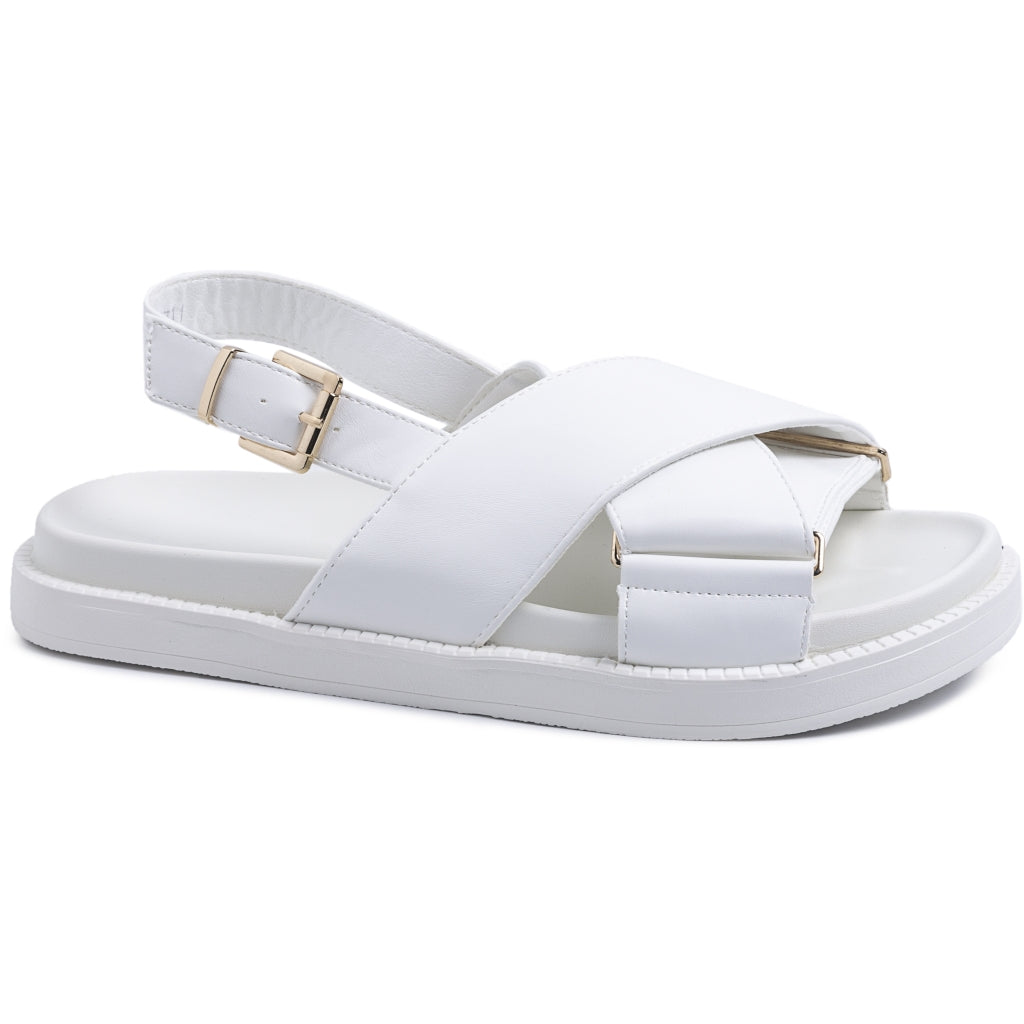 Felicite Dame Sandal 68311   White fra Shoes