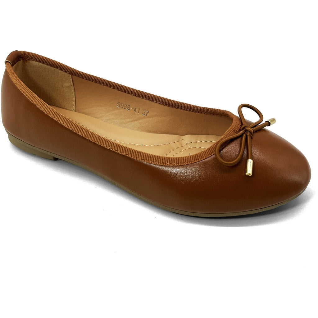 Fiona Dame Ballerina Sko 9988 41   Brown fra Shoes