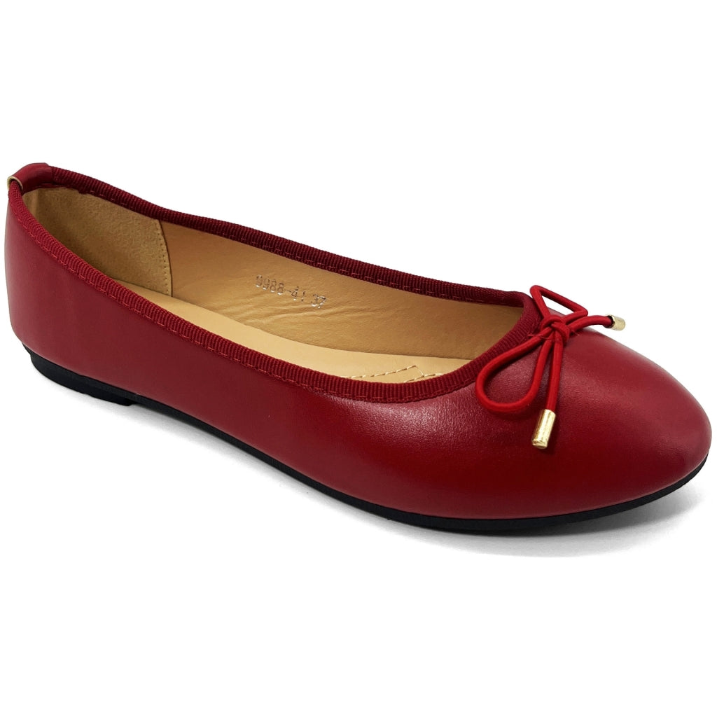 Fiona Dame Ballerina Sko 9988 41   Wine fra Shoes