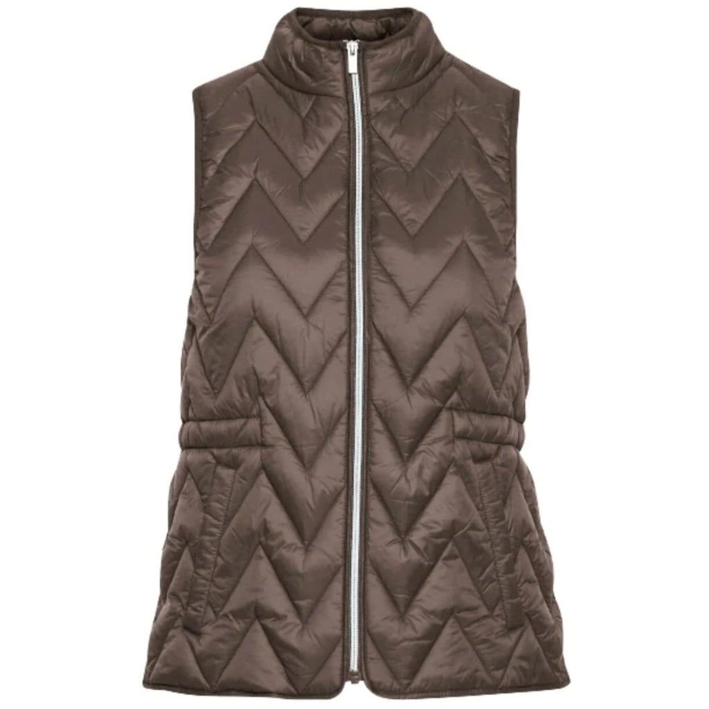 Dame Vest Frbapadding 3   Pine Bark fra Fransa