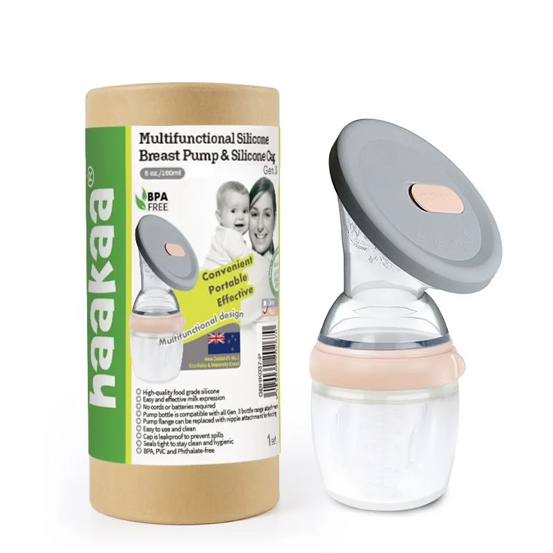 Multifunktionel Brystpumpe Med Låg   160 Ml fra Haakaa