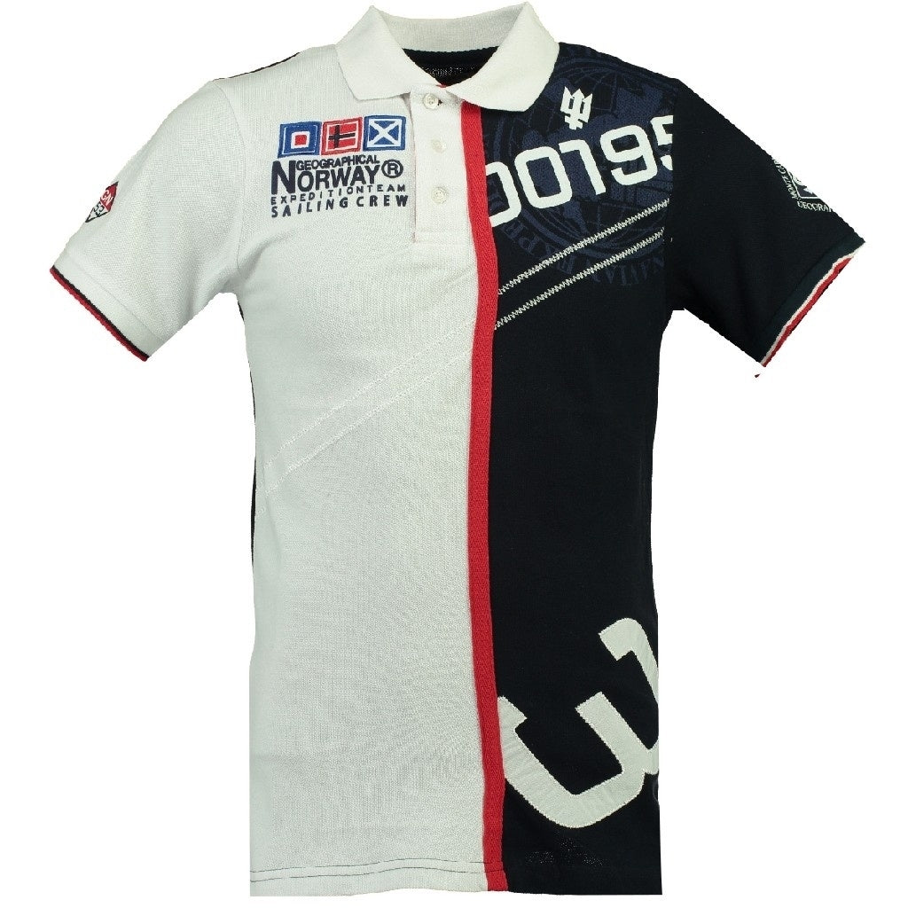 Polo Herre Kapcode   White Navy fra Geographical Norway