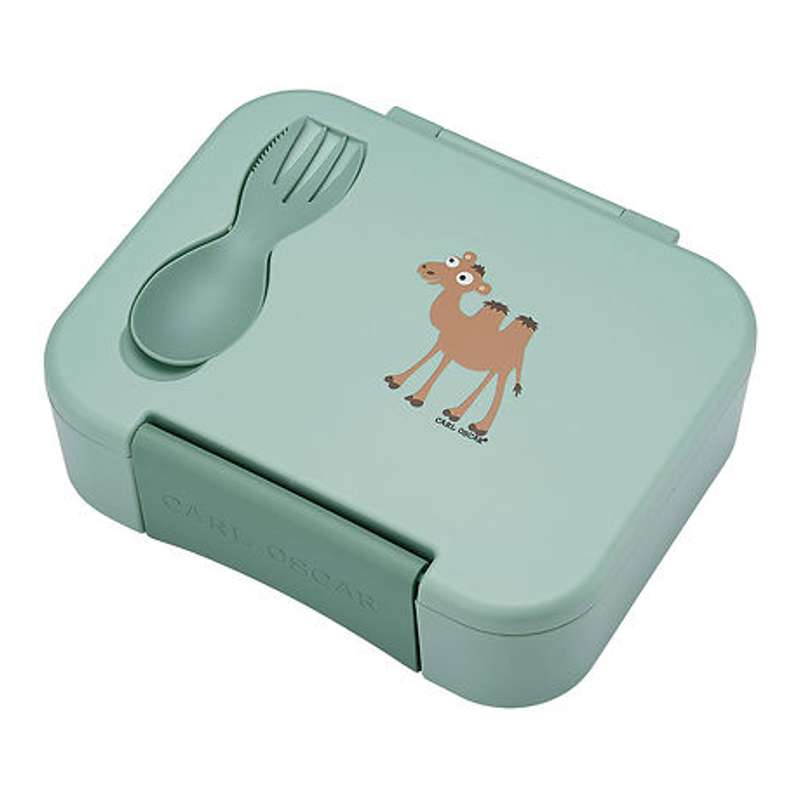 Bentobox Madkasse M. Cutelery   Kids   Kamel   Mint fra Carl Oscar