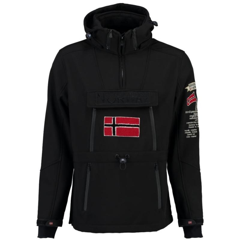 Herre Anorak Softshell Jakke Tuilding   Black fra Geographical Norway