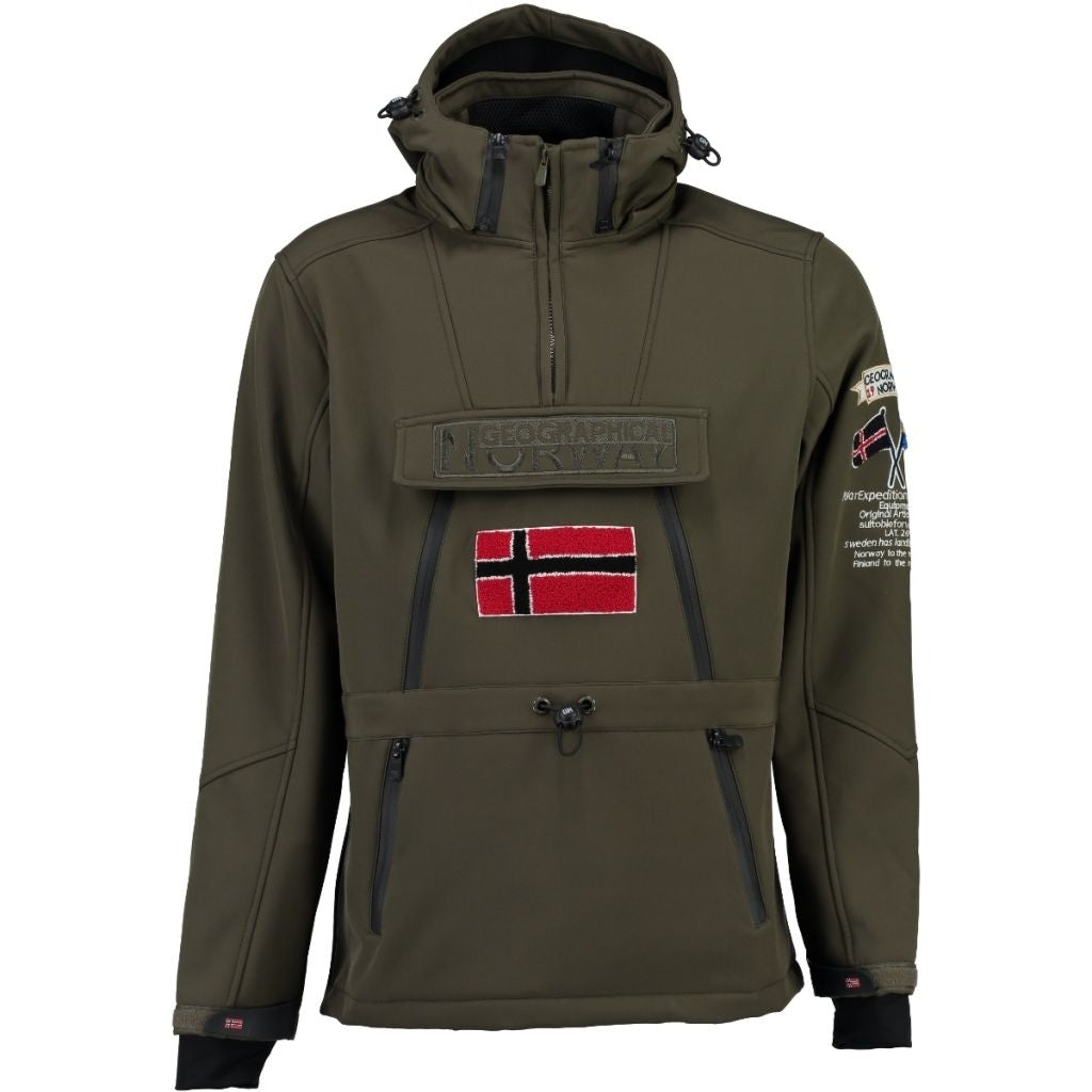 Herre Anorak Softshell Jakke Tuilding   Khaki fra Geographical Norway