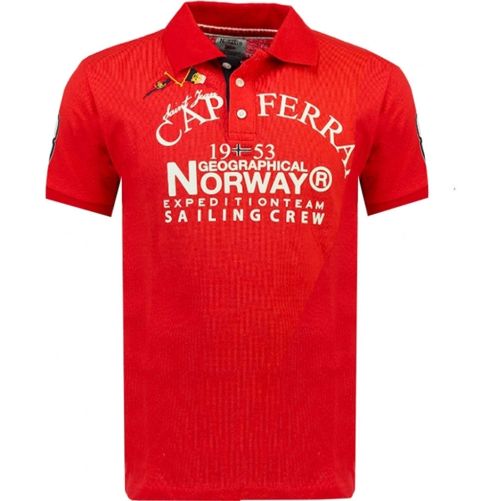 Herre Polo Korsail   Red fra Geographical Norway
