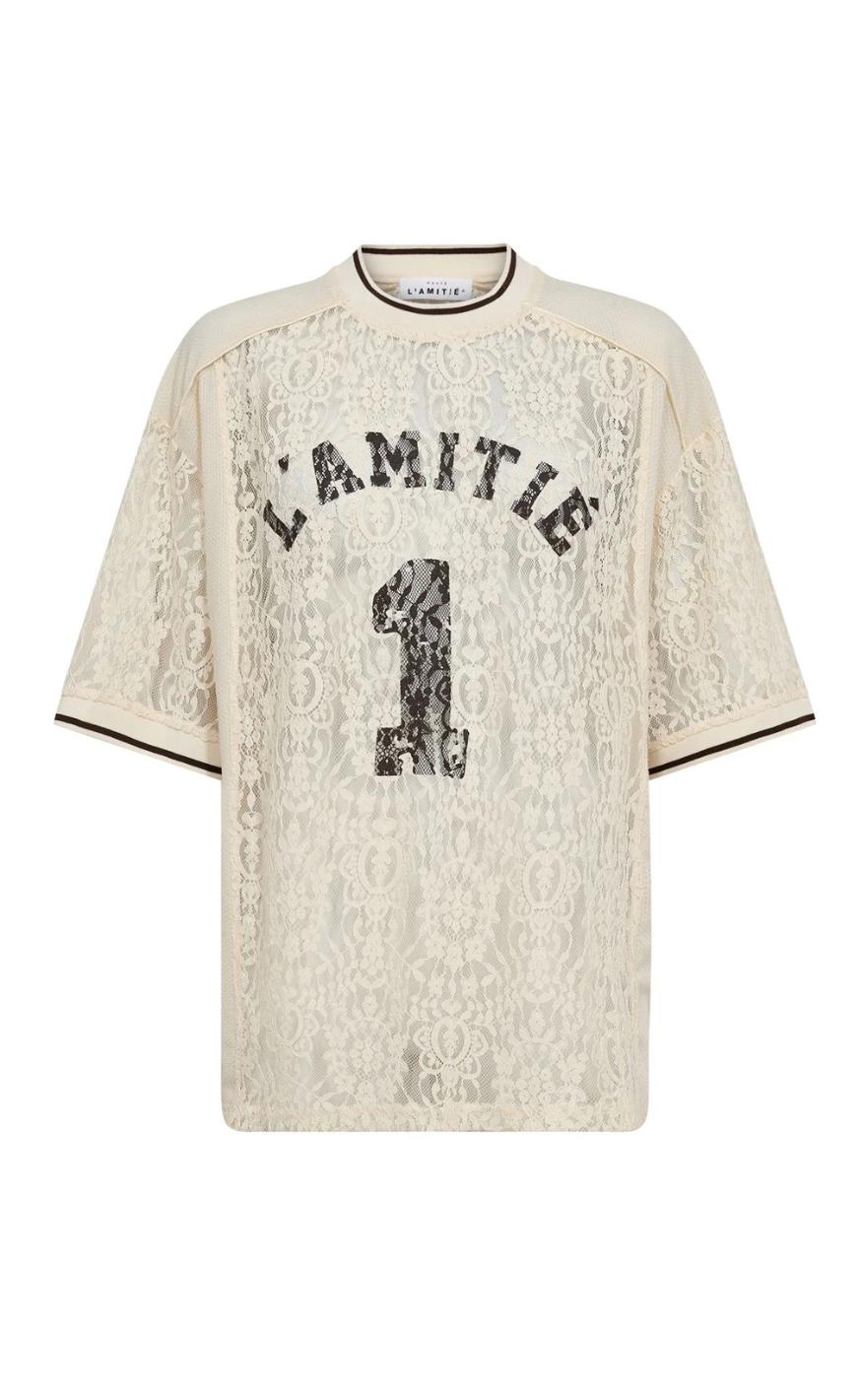 Haute L'amitié T Shirt   Lace Football   Pearl fra Haute L'amitiã