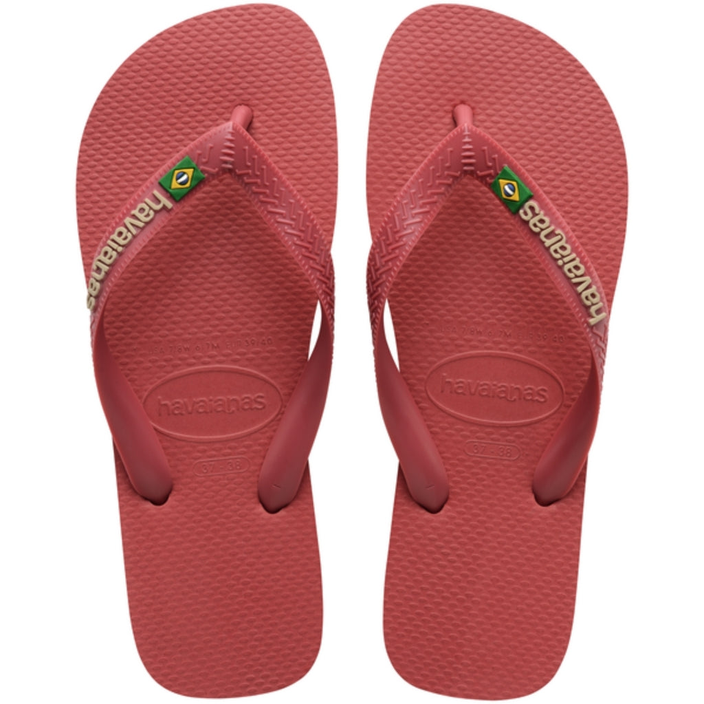 Slippers Unisex Brazil Logo 4110850   Pau Brazil fra Havaianas