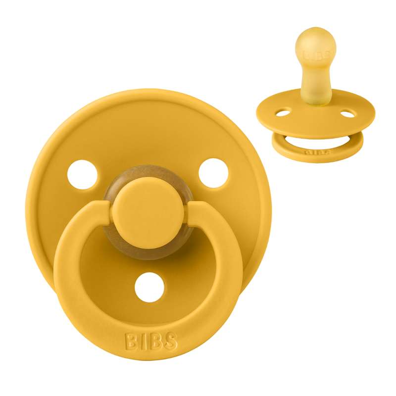 Rund Colour Sut Str. 2 Naturgummi Honey Bee fra Bibs
