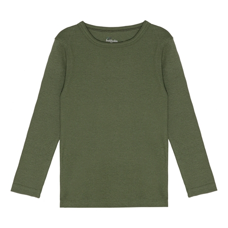 Rib Bluse Army Grøn fra Birkholm
