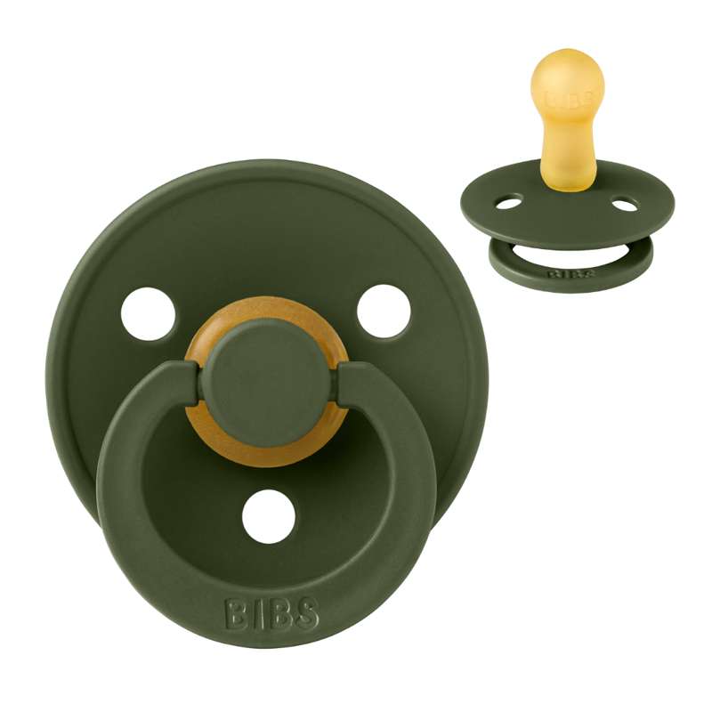 Rund Colour Sut   Str. 2   Naturgummi   Hunter Green fra Bibs