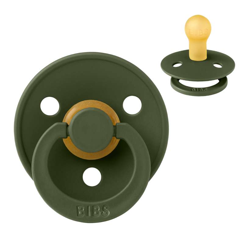 Rund Colour Sut   Str. 1   Naturgummi   Hunter Green fra Bibs