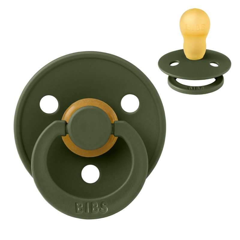 Rund Colour Sut   Str. 3   Naturgummi   Hunter Green fra Bibs