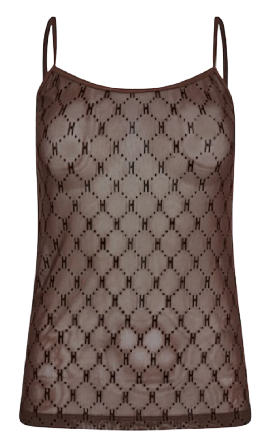 Top   Mesh Singlet   Brown fra Hype The Detail