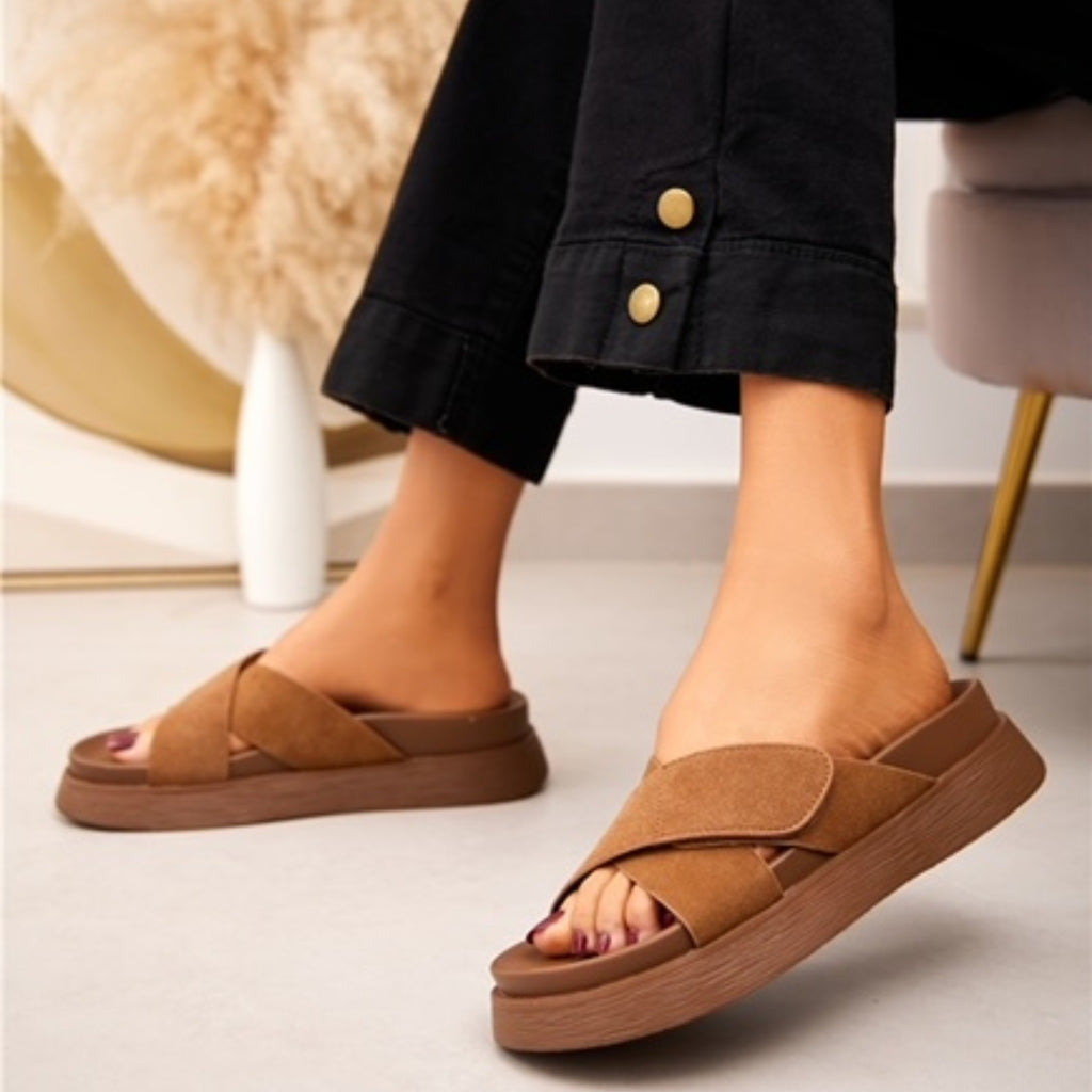 Ingrid Dame Sandaler 5823   Camel fra Shoes