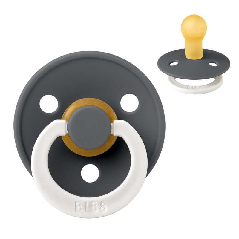 Rund Colour Sut Str. 1 Naturgummi Glow Iron fra Bibs