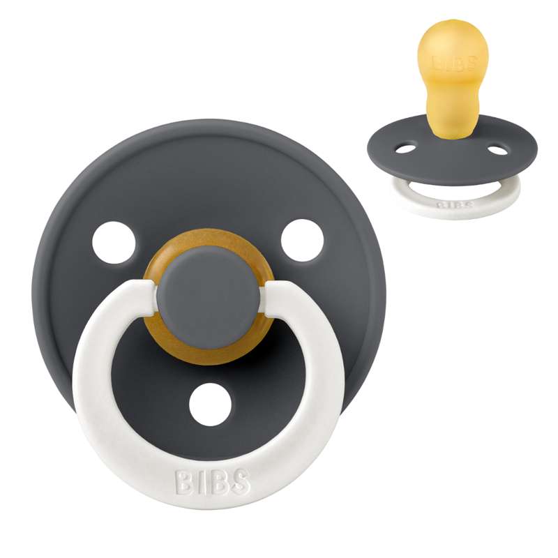 Rund Colour Sut   Str. 3   Naturgummi   Glow   Iron fra Bibs